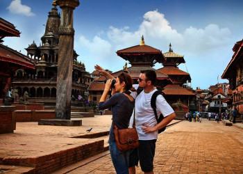 Erkundung am Durbar Square in Kathmandu.