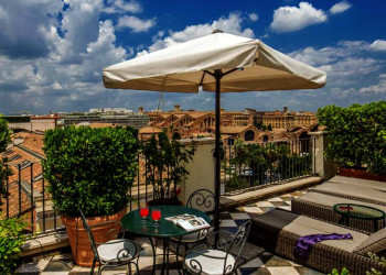 Auf der Dachterrasse des Hotels Nord Nuova