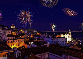 Silvester in Lissabon.