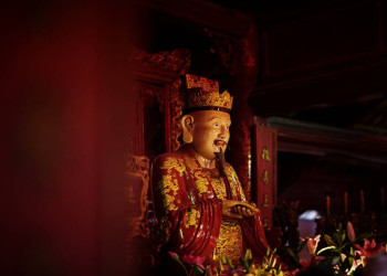 Der Literaturtempel in der vietnamesischen Hauptstadt Hanoi