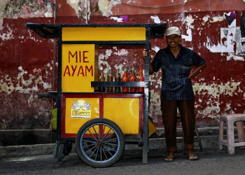 Straßenverkäufer in Jogjakarta