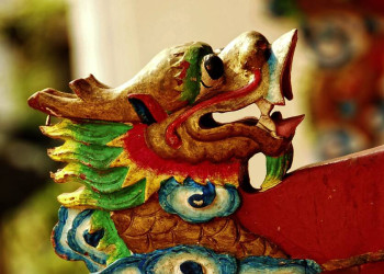 Farbenfroher Singapur Drache