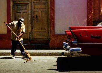 Straßenszene in Kuba