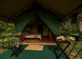 Das mobile Zeltcamp - unsere Unterkunft im Moremi-Wildreservat