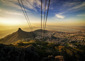 Blick vom Tafelberg auf Kapstadt