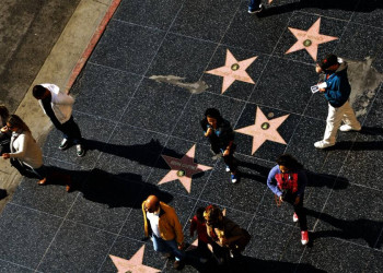 Auf dem Walk of Fame in Hollywood