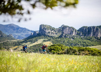 Mountainbiken in den Bergen
