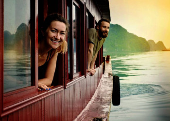 In der Halongbucht in Vietnam