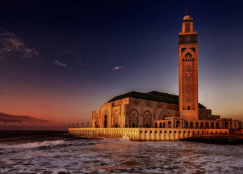 Eine der meistbewunderten Attraktionen Marokkos: die Moschee Hassan II. in Casablanca