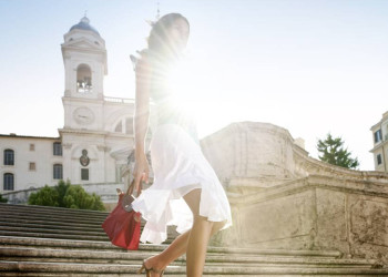 Auf der Spanischen Treppe in Rom