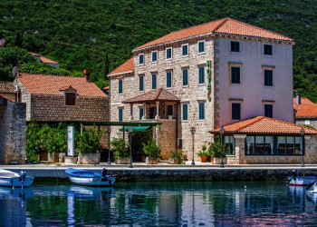 Das Hotel Ostrea in Mali Ston, Kroatien