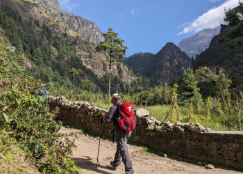 Wanderung im Gebirge