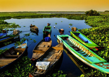 Der Tonle-Sap-See in Kambodscha