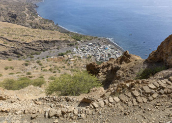 Küstensiedlung von oben