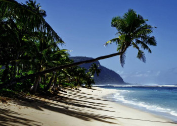 Einsamer Strand auf Samoa
