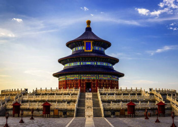 Der Prachtvolle Himmelstempel in Peking.