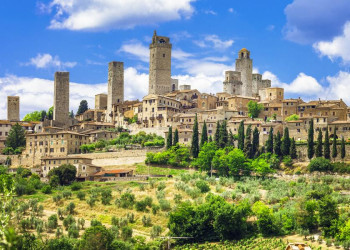 Weithin sichtbar: die Geschlechtertürme von San Gimignano