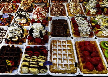 Eine typisch belgische Spezialität: Waffeln