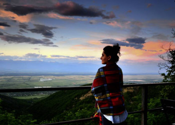 Blick über Kachetien in Georgien