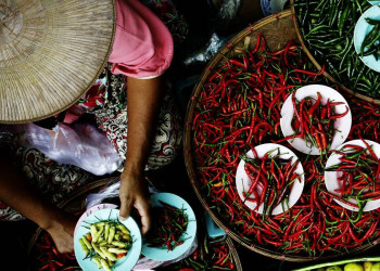 Chilischoten auf dem Markt