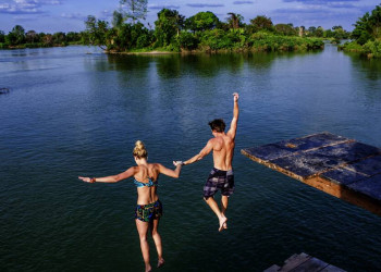 Sprung ins kühle Nass