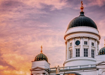 Helsinkis Kathedrale im Winterlicht