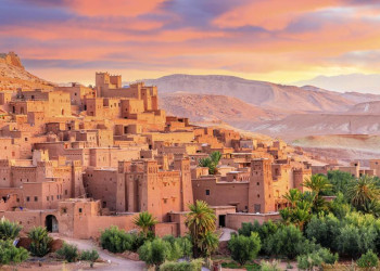 Kasbah von Aït-Ben-Haddou bei Sonnenuntergang