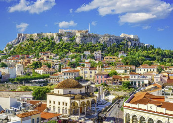 Blick auf die Akropolis in Athen