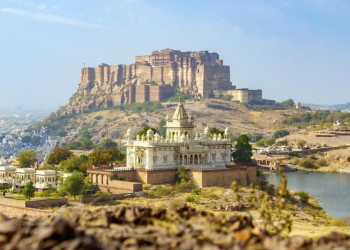 Jaswant Thada und Festung Mehrangarh in Jodhpur