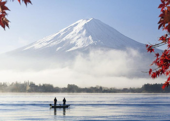 Herbstlicher Blick auf den Fuji-san