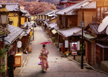 Traditionelle Gasse in Kyoto