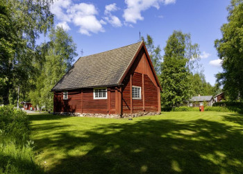 Historisches Holzhaus im Freilichtmuseum Turkansaari, Finnland